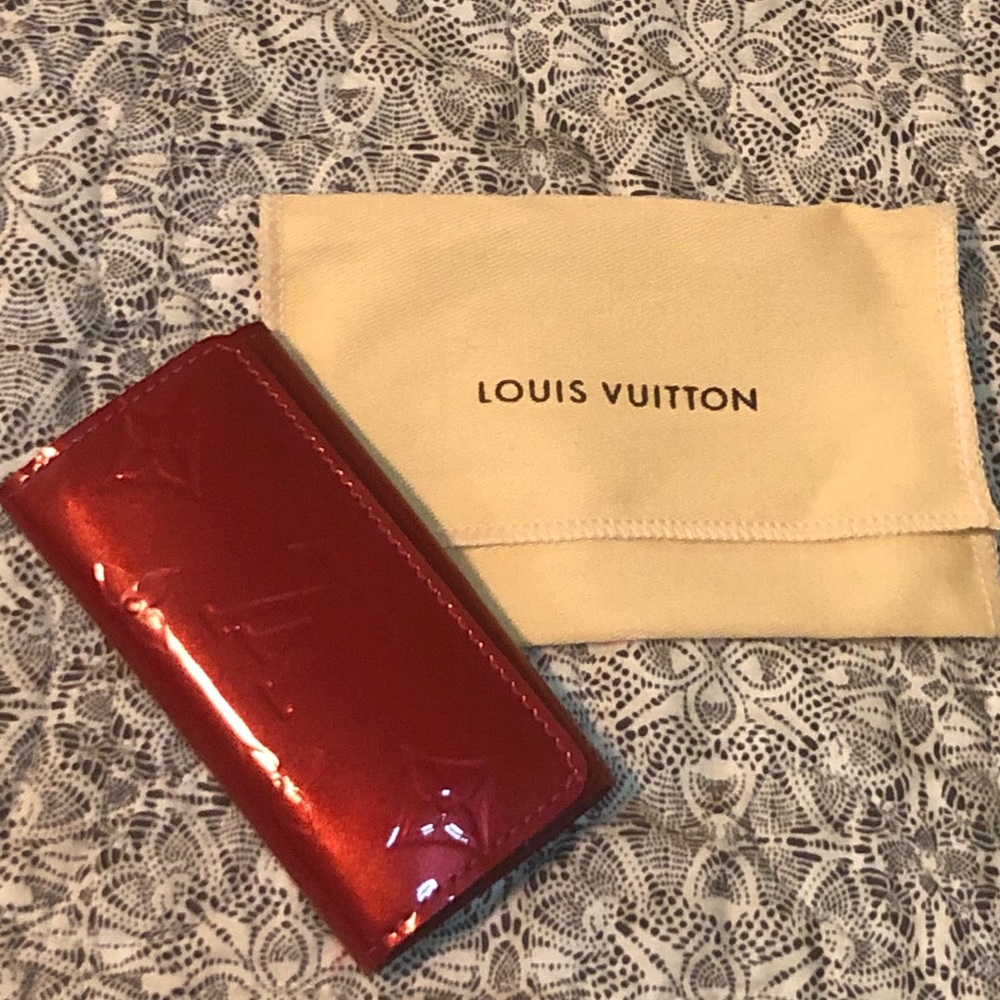 Louis Vuitton 4 Key Holder Monogram Vernis Red